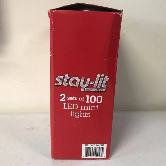 Sylvania Stay-Lit Platinum 2 Set of 100 LED Mini Lights Pure White - Picture 2 of 4